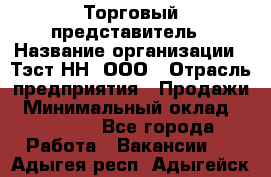 Торговый представитель › Название организации ­ Тэст-НН, ООО › Отрасль предприятия ­ Продажи › Минимальный оклад ­ 40 000 - Все города Работа » Вакансии   . Адыгея респ.,Адыгейск г.